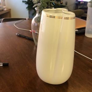 Disney Hidden Mickey White and Gold vase